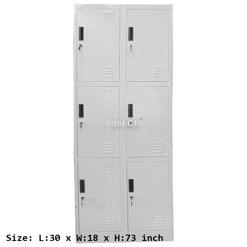 Resider 6 Doors Metal Storage Cabinet (33kg)-size